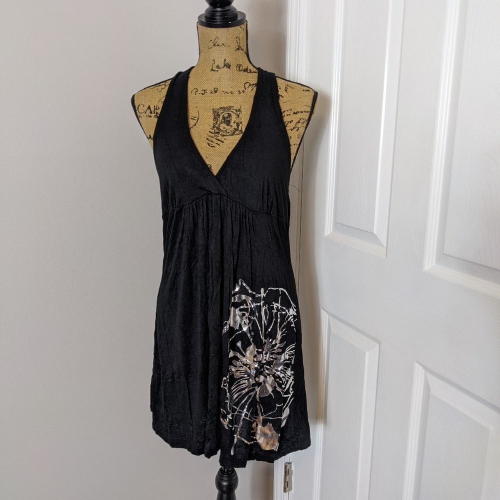 Black razorback dress
